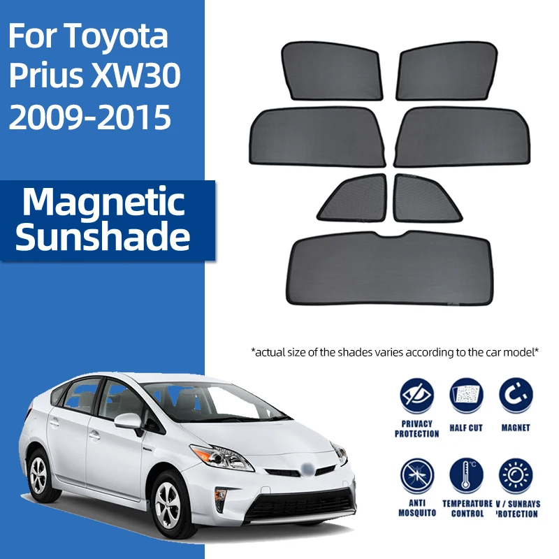 

For Toyota Prius XW30 2009-2015 Magnetic Car Sunshade Shield Front Windshield Frame Curtain Rear Side Window Sun Shade Visor