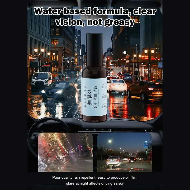 Anti-Fog Spray para pára-brisa do carro, Agente Antifogging, Revestimento de vidro automotivo, Cuidado portátil do vidro do carro, 50ml