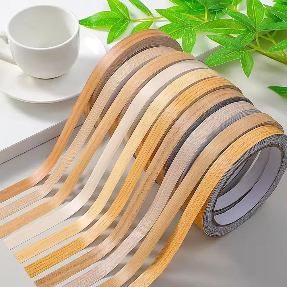 10m*1.8cm Wood Grain Edging Tape PVC Self Adhesive Refurbished Self-adhesive Edge Band Thickened Border Sealing Strips