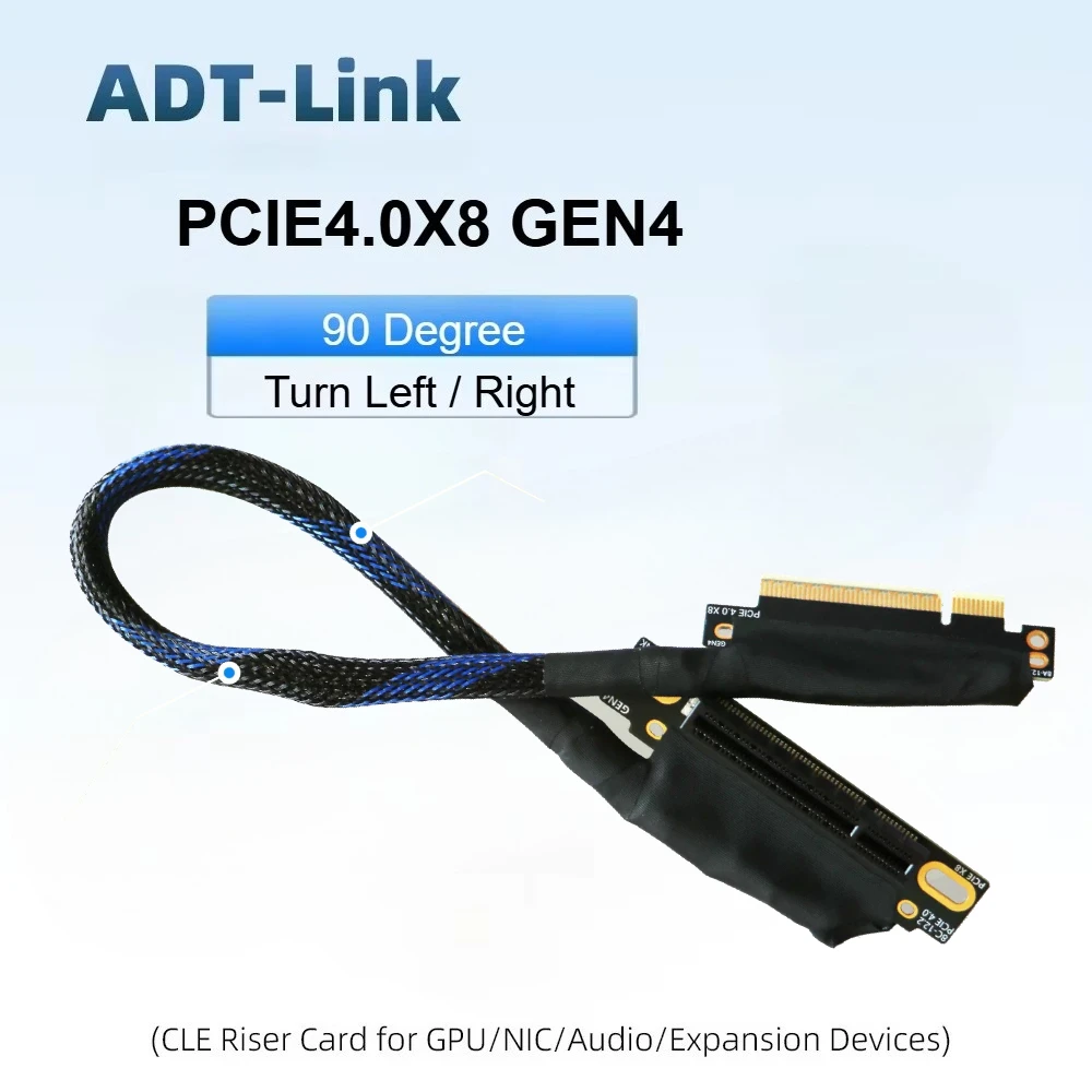 cable-flexible-para-gpu-pcie-40-x8-a-x8-con-revestimiento-de-plata-para-servidores-de-ia-cable-elevador-pci-e-8x-16-gb-generacion-4-para-tarjetas-graficas-redes-y-ssd