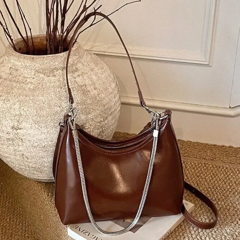 

Unique Leisure Diaper Bag Business Stylish Clutch Mini High End Minimalist Vintage Leather Tote For Women Large