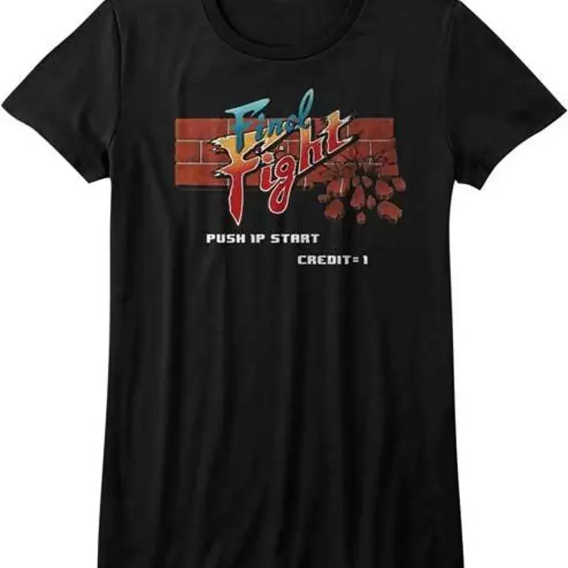 Final Fight Busted Bricks Capcon Video Game Womans Fitted T Shirt
