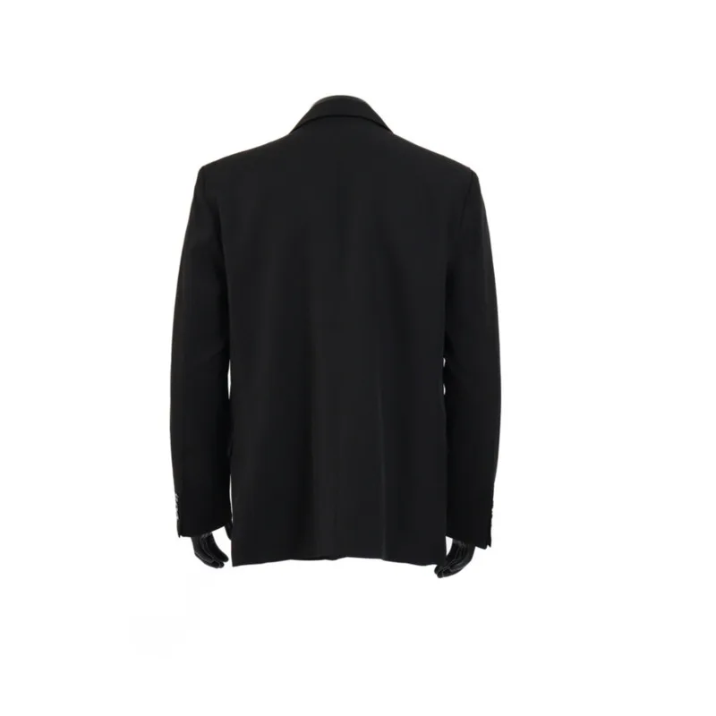 WVGA Autumn New Men's Heavy Industry Double-Row Metal Ring Buckle Blazer Niche Personalized Design Long-Sleeve Jacket Ins W27783