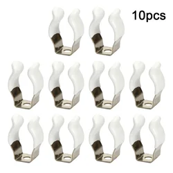 10pcs Spring Terry Clips Clamp Pipes 10/12/16/19/25/28mm Base Tool Clips Heavy Duty Pipes Clamp Holders Tube Fixing Clips