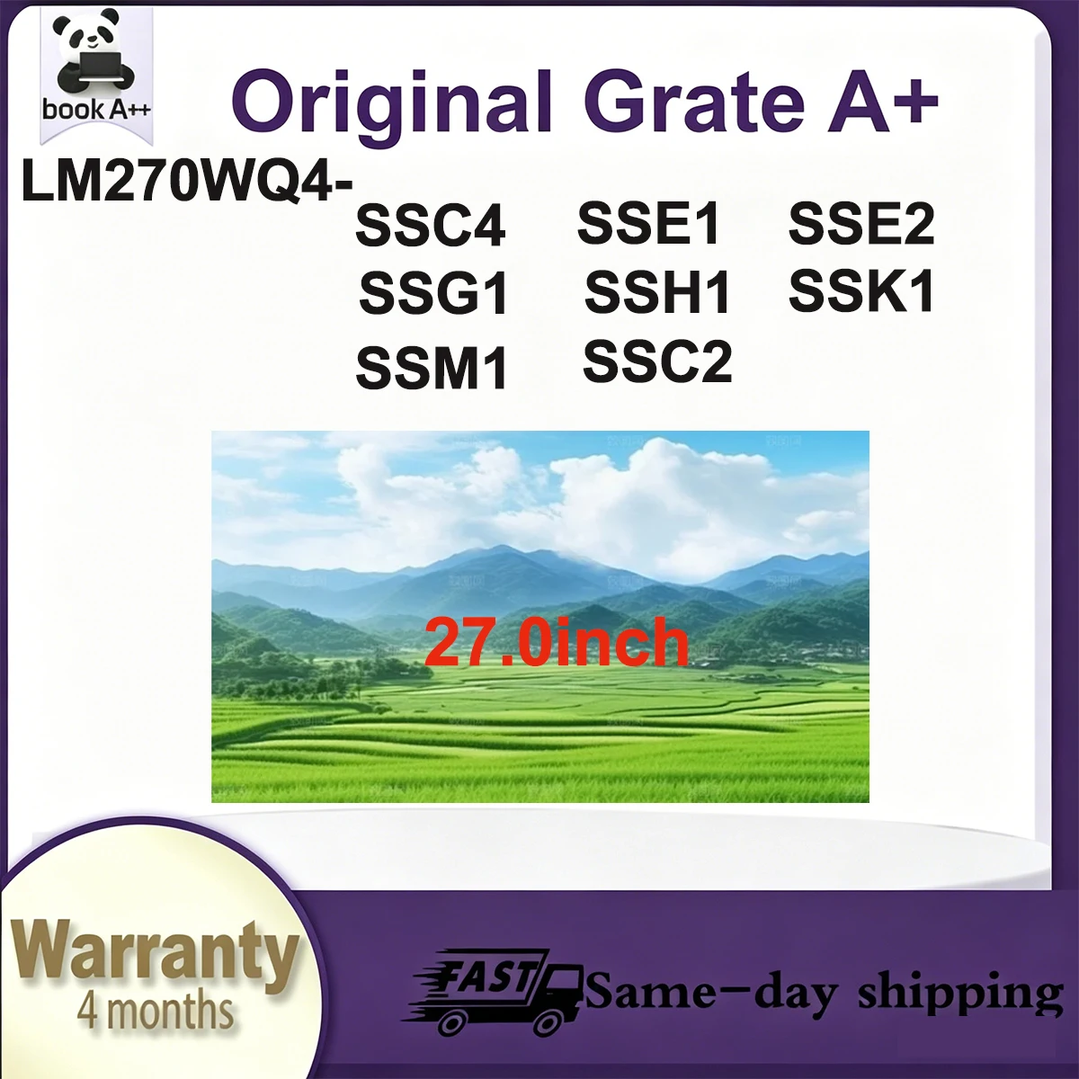 Pantalla LCD IPS Original Nueva A+ de 27 Pulgadas LM270WQ4 SSC4 SSE1 SSE2 SSG1 SSH1 SSK1 SSM1 SSC2