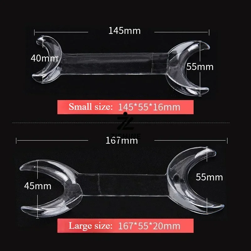 10pcs Disposable Dental Double-Ended Mouth Opener/Lip Retractor – Orthodontic Mouth Prop and Expander (Transparent)