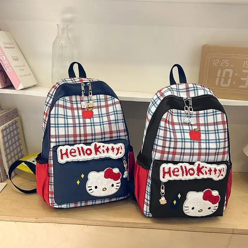 

American Retro Sanrio Hello Kitty Star Canvas Y2K Backpack Cute Backpack Cartoon Cartoon Large Capacity Student School Bag Gift