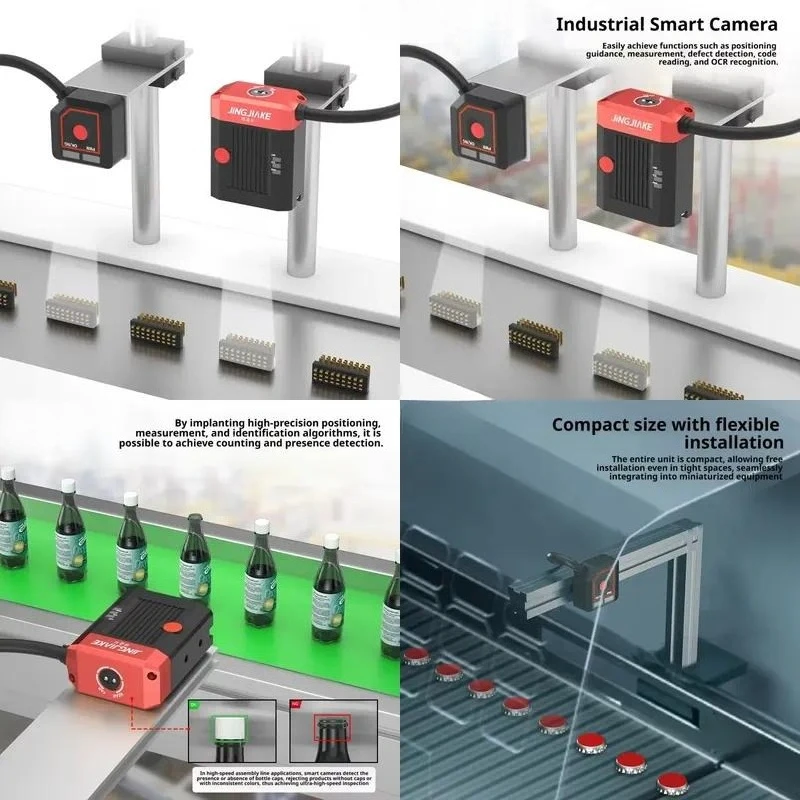 AI industrial smart cameras can distinguish colors, shapes, recognize barcodes, and perform visual inspections