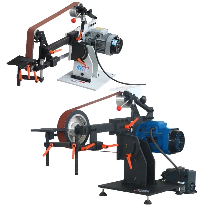 Super motorized, variable speed, adjustable and reclosable belt sander for working with metal