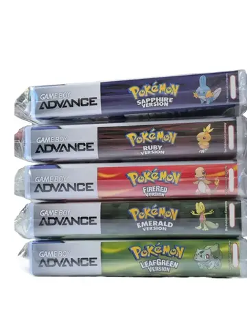 2025 New Pok é mon Series Jade Red Leafgreen Ruby Sapphire 5th Edition GBA Game Box, 32-bit Video Game Cartridge, No Manual