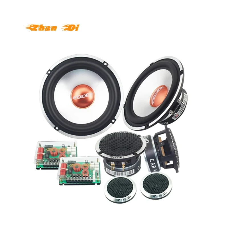 Spot Good Quality Factory Directly Three Points Frequency with Tweeter Car Audio Speakers 6.5 Inch Component Speakers