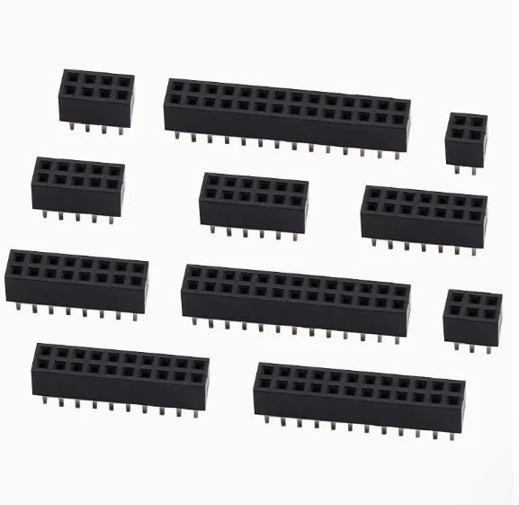 10PCS 2X4/5/6/7/8/9/10/12/15/17/18/20/25/40 Pin Header Strip Double Row Strit Pin FeMale 2.54MM 2*2P 2*3Pin