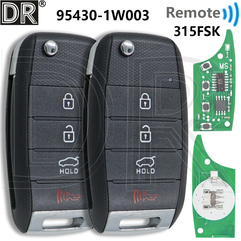 

Отличный автомобильный ключ-брелок Great 95430-1W003/95430-1U500 ID46 315 МГц TQ8-RKE-3F05 Flip TOY40 для Kia Sorento 2013-2015, Rio 2012-2017