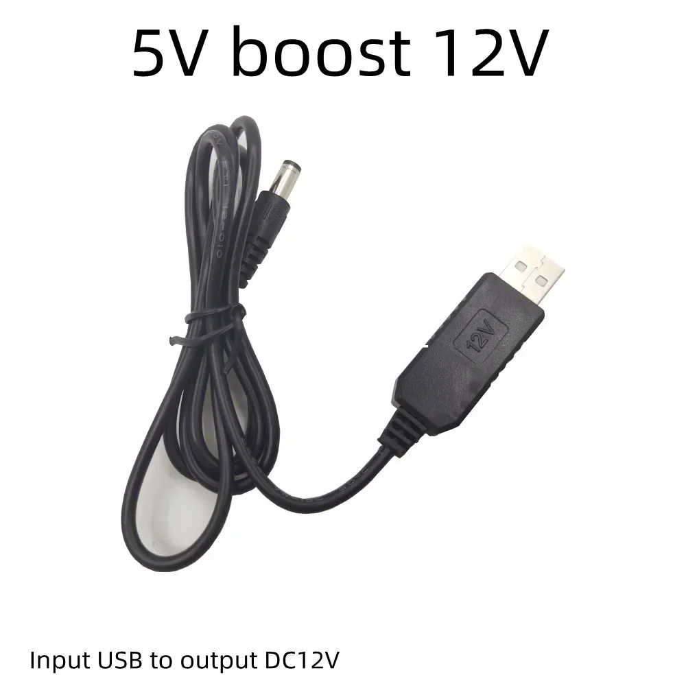 USB 5V to 12V Power Line Charging Treasure Boost Power Supply for Router DC Cable 5.5 x 2.1mm