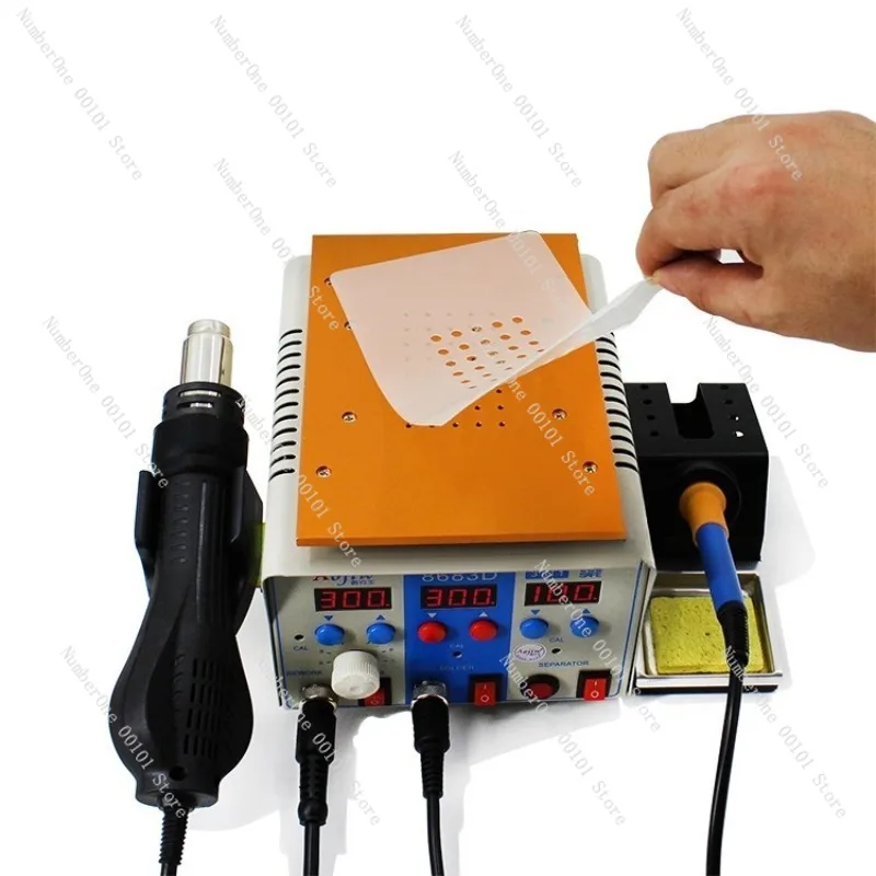 Professional 3 in 1 Hot Air Rework Station Phone Screen Vacuum Heating Separator Machine Hot Wind Gun Desoldering Solder Repair