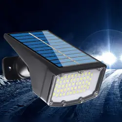 Ajustável Solar Jardim Holofotes, Sensor de Movimento Prático, Brilho, Lâmpada de Gramado, Paisagismo Luz para Quintal, 53LEDs