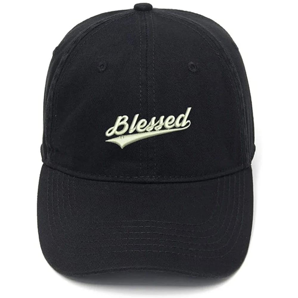 

Lyprerazy Men's Baseball Cap Blessed Embroidery Hat Cotton Embroidered Casual Baseball Caps