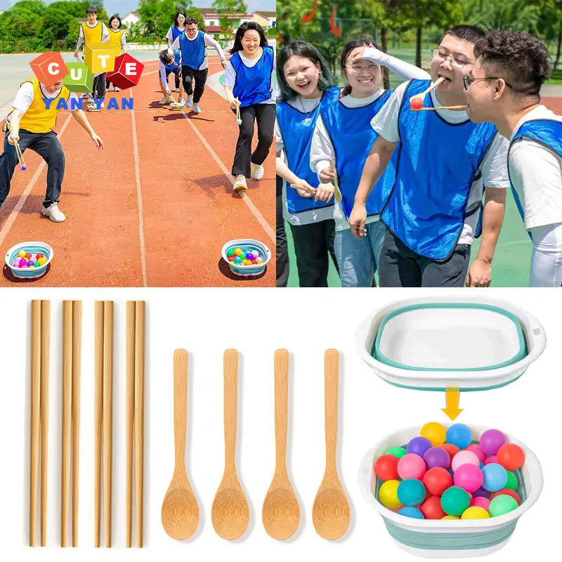 

Kids Adult Group Outdoor Games Sports Toy Chopsticks Dribble Ball Team Building Multi-play Fun Interactive Catch The Balls Props