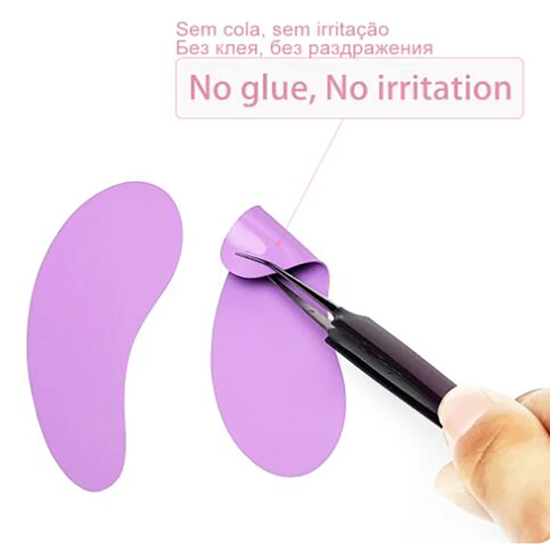 Coussinets réutilisables en silicone pour les yeux, extension de cils, patchs en hydrogel, outils de maquillage, 1 paire