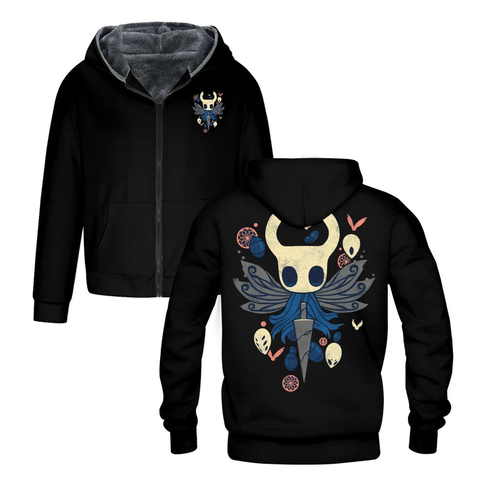 GF Hollow Knight Merch Zipper Hoodies Hot Game Merch Unisex Long Sleeve Streetwear Women Men Jacket Parkas Winter Coat