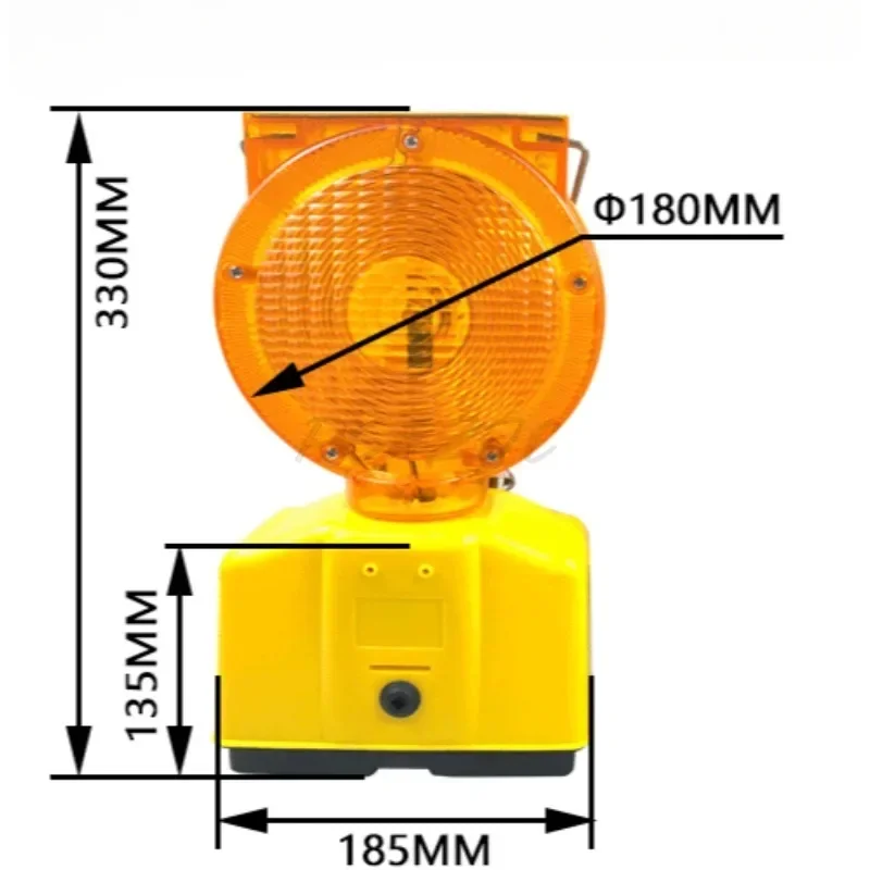 Luce di segnalazione lampeggiante con frequenza di esplosione di ostacoli lampeggiante solare per costruzioni all'aperto Luce di avvertimento notturna ad alta quota