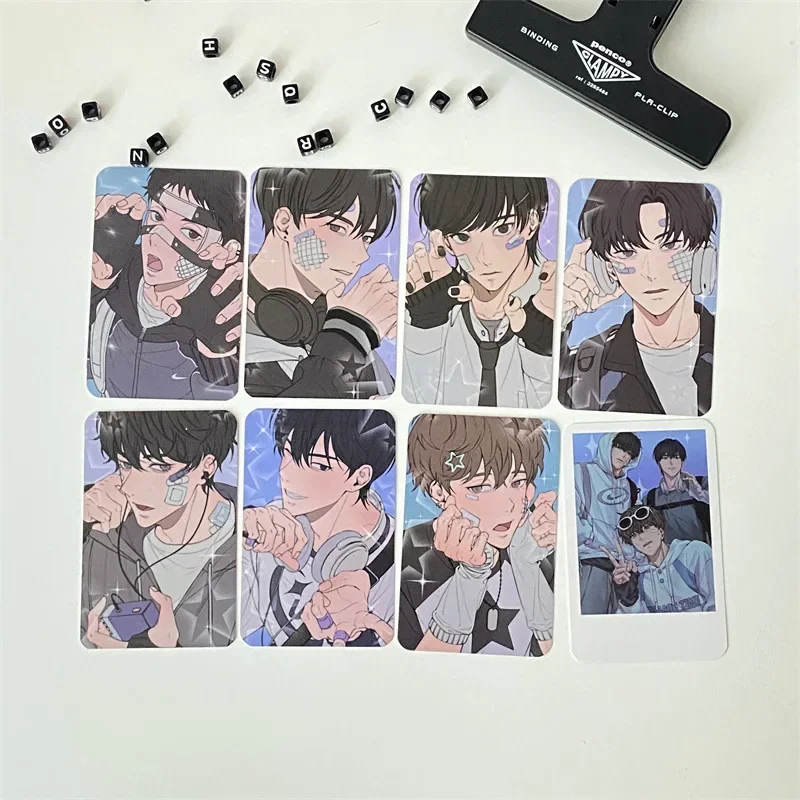 8pcs Korean Dmd Same Style  Fan Photo Card Handsome Guy Fangu Korean Comic Surrounding Photo Card High Definition Thick