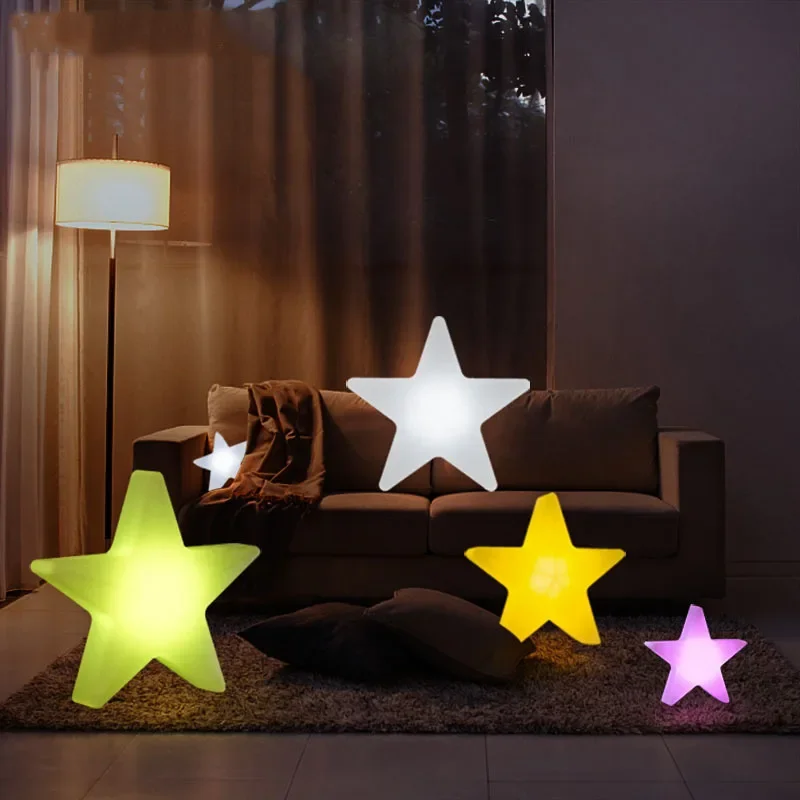 2025 Spring New LED Star Lights Pentagram Starry Sky Decoration Night Light Outdoors Scenario Atmosphere Lighting Strings