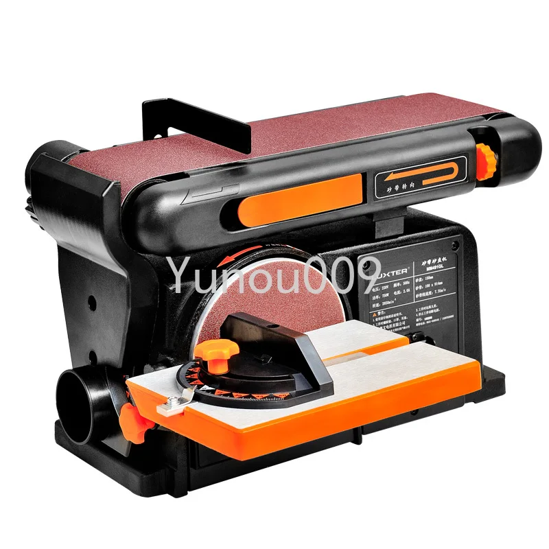 Abrasive Belt Sanding Machine Woodworking High-Power Electric Sandpaper Polishing Machine 0-45° Angle Adjustable 550W/750W 220V