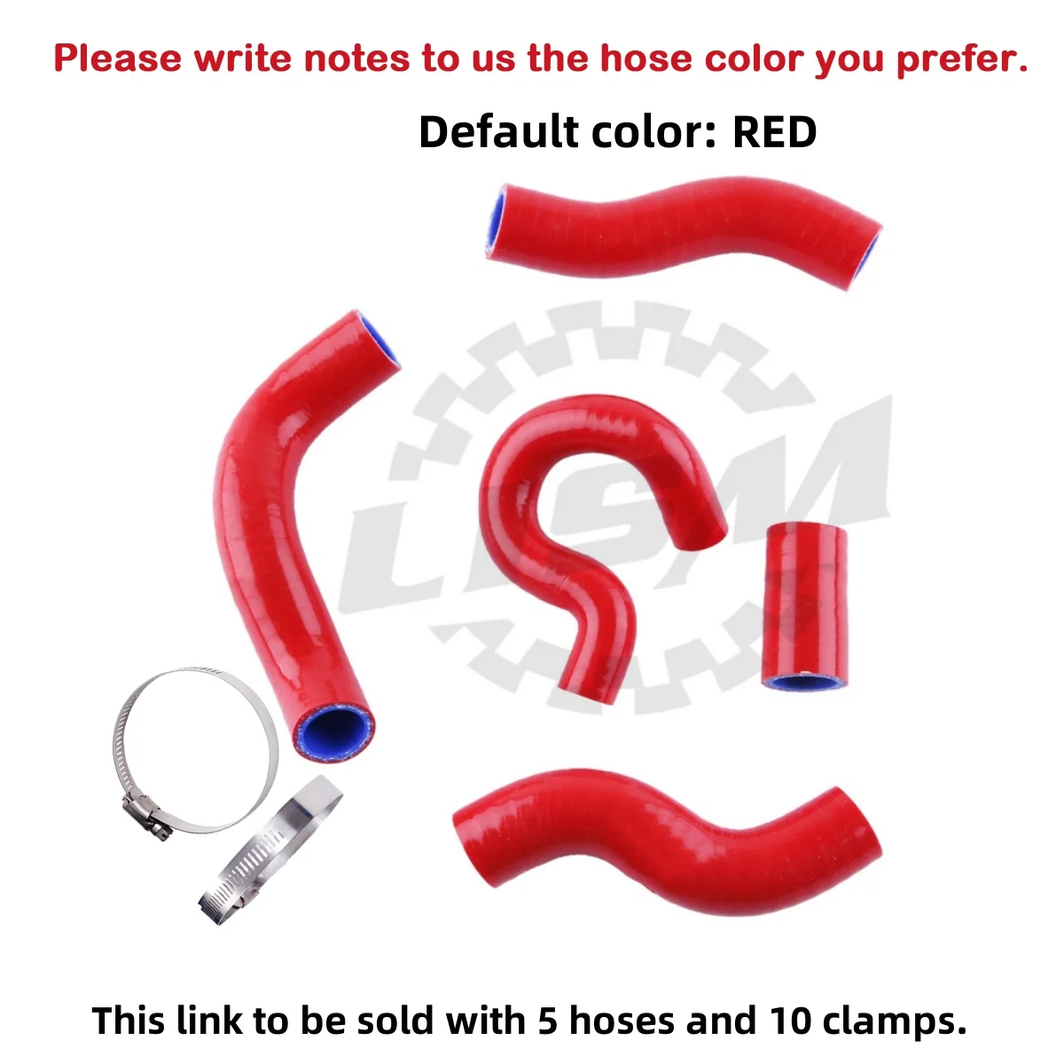 

5PCS For 2012-2016 KTM 450 XC-W EXC-F 450 XC-W 500 EXC-F 50 Motorc Silicone Radiator Coolant Hose Pipe Kit Replacement Parts