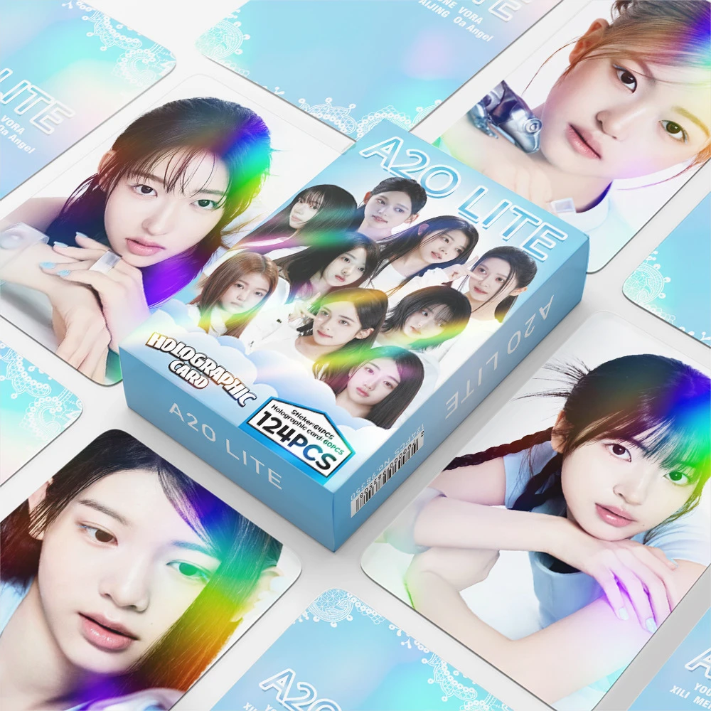 New product pre-sale of 124 laser cards, new girl group debut single NEON flash card star sticker LOMO card holographic card