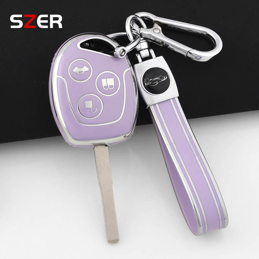 

Модный чехол из ТПУ для автомобильного дистанционного ключа для Ford Mondeo Fusion Focus 2 Fiesta Galaxy C-Max S-Max, держатель, брелок, автоматический корпус