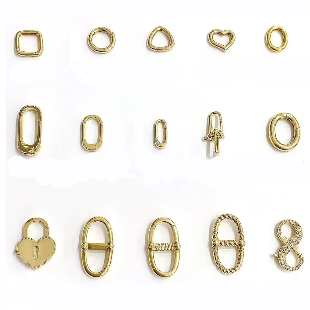 Sinya Pearl Jewelry Accessories Au750 Fine Jewellery DIY Findings Components Pure Real 18k Gold Universal Connector Buckle Clasp