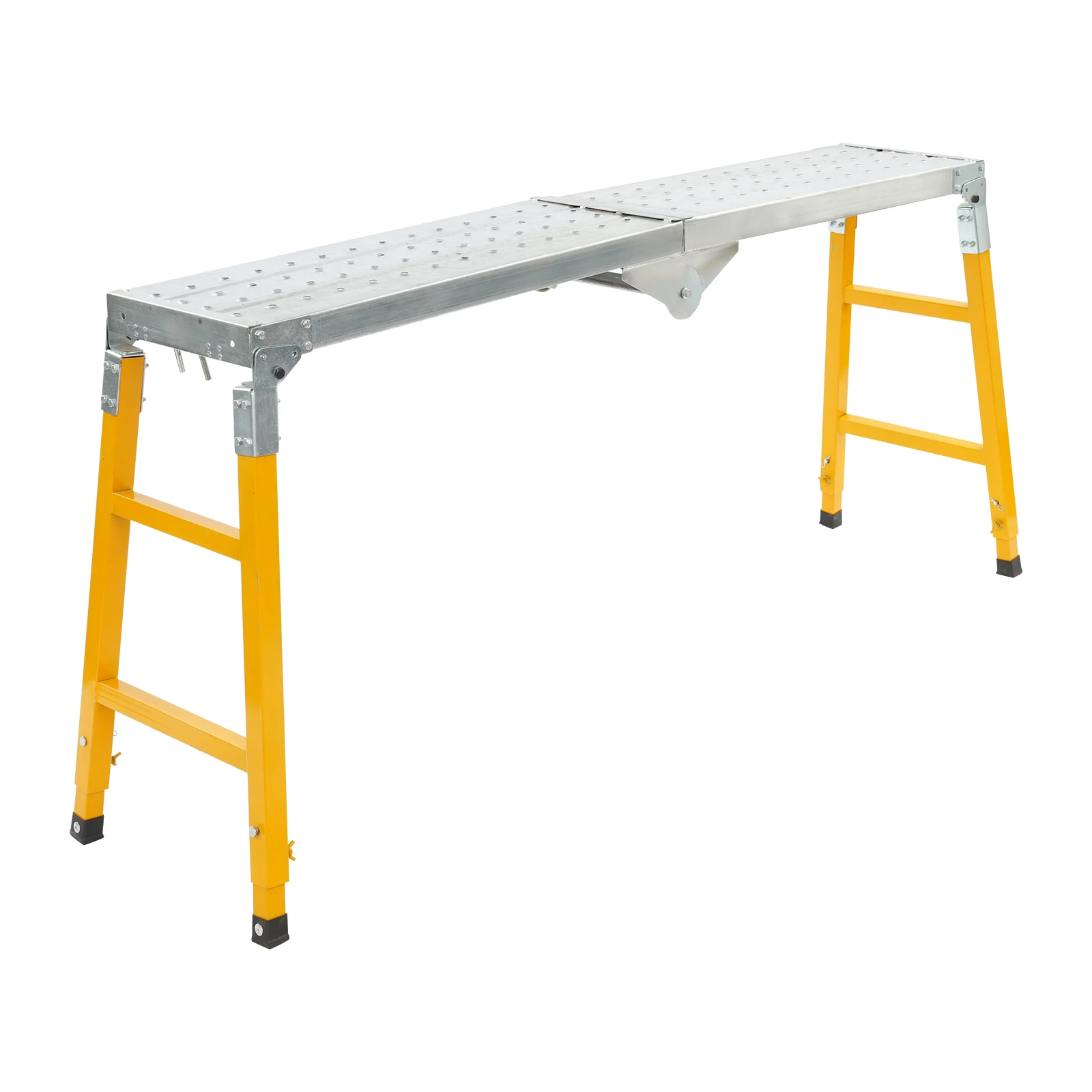 Folding Scaffold Platform 300kg Load, Steel Frame Work Platform Anti-Slip Surface for Print Shop Hotel Painting