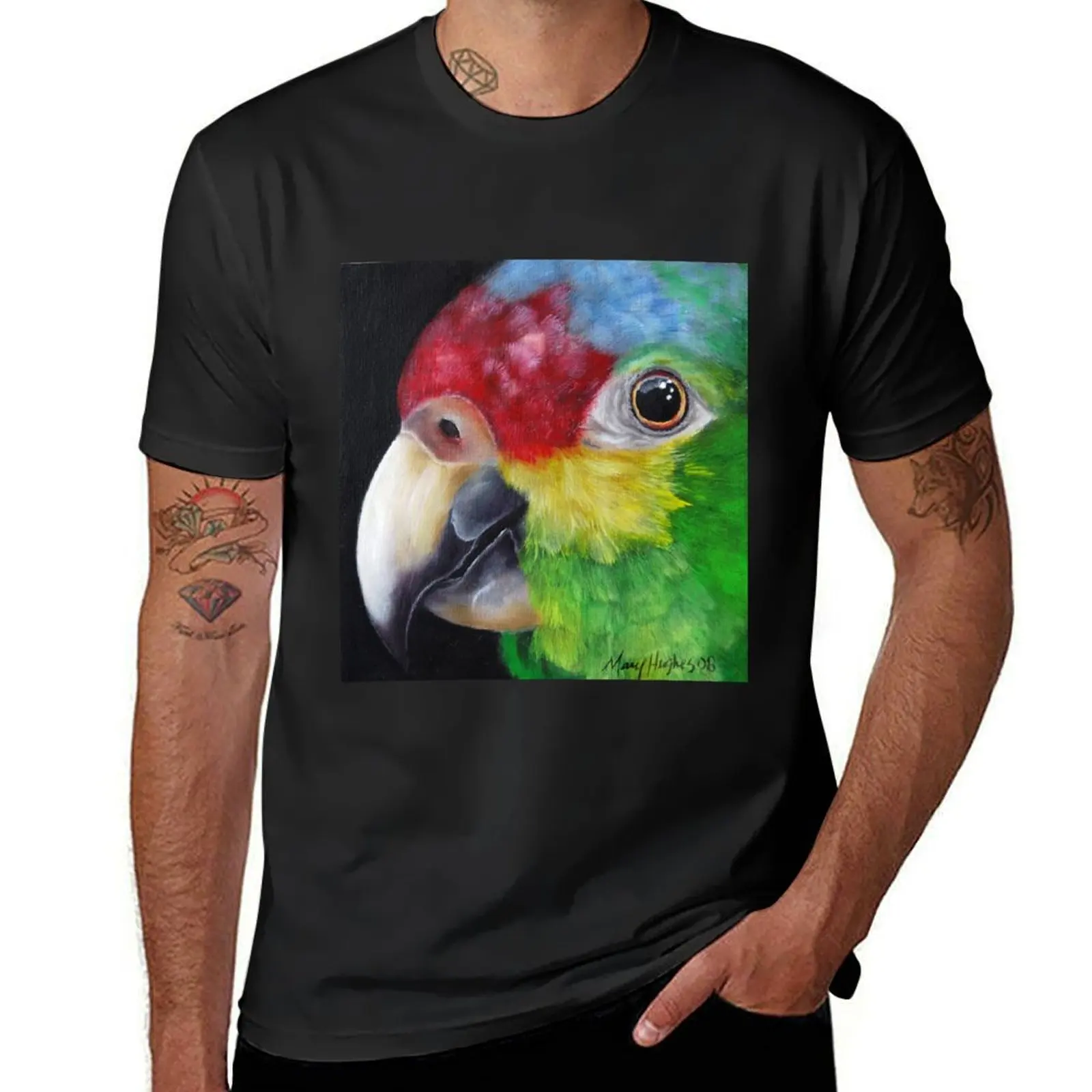 Red-Lored Amazon Parrot T-Shirt sweat customizeds oversized t shirt men