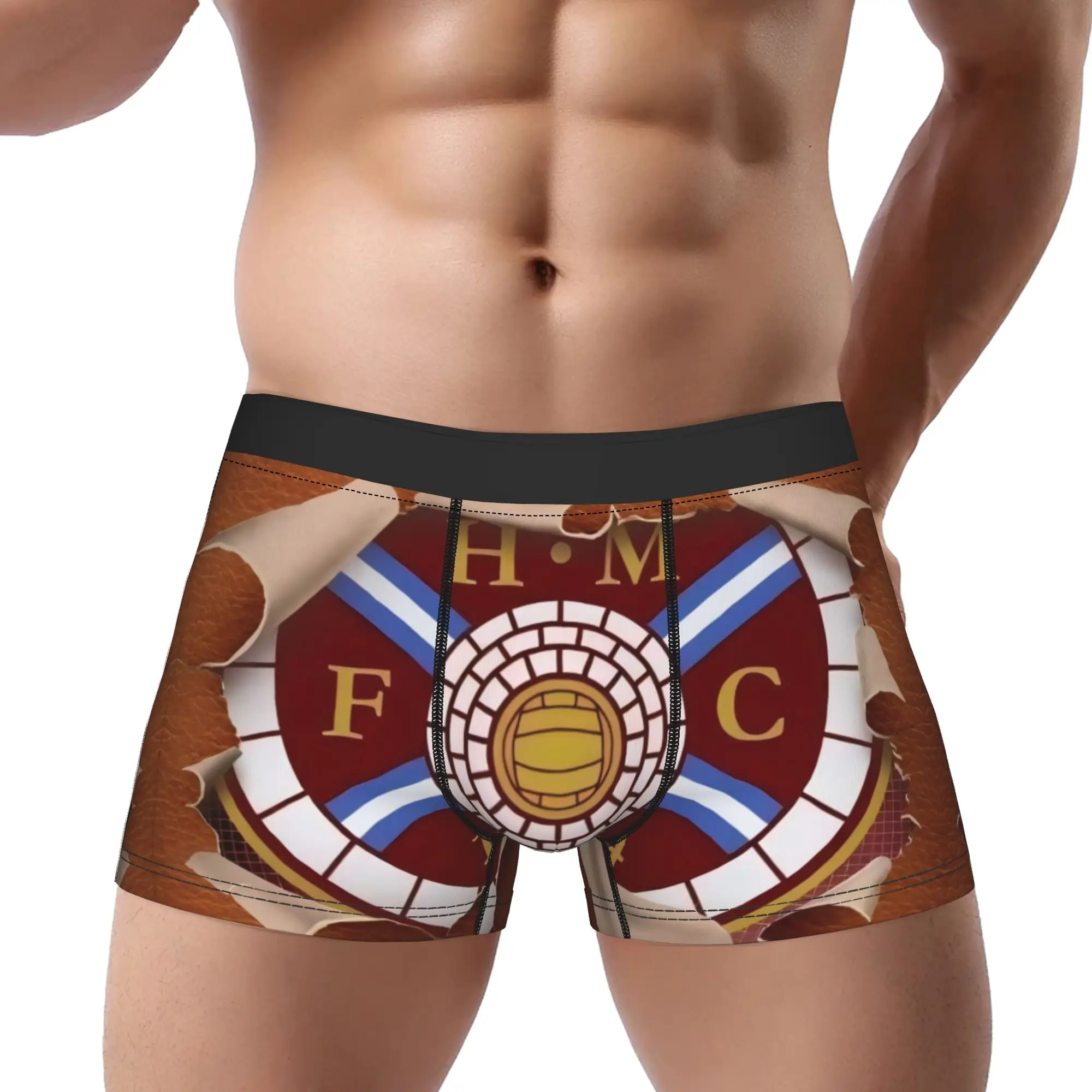 Heart of Midlothian  Underpants Breathbale Panties Men's Underwear Comfortable Shorts Boxer Briefs
