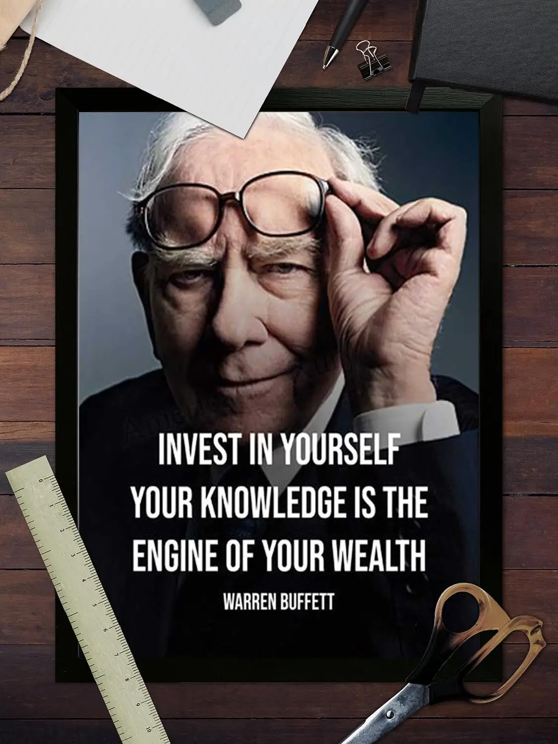ملصق فني من القماش من warren Buffet وفن جداري، طباعة صور، ديكور غرفة نوم عائلية حديثة، لوحة زخرفية