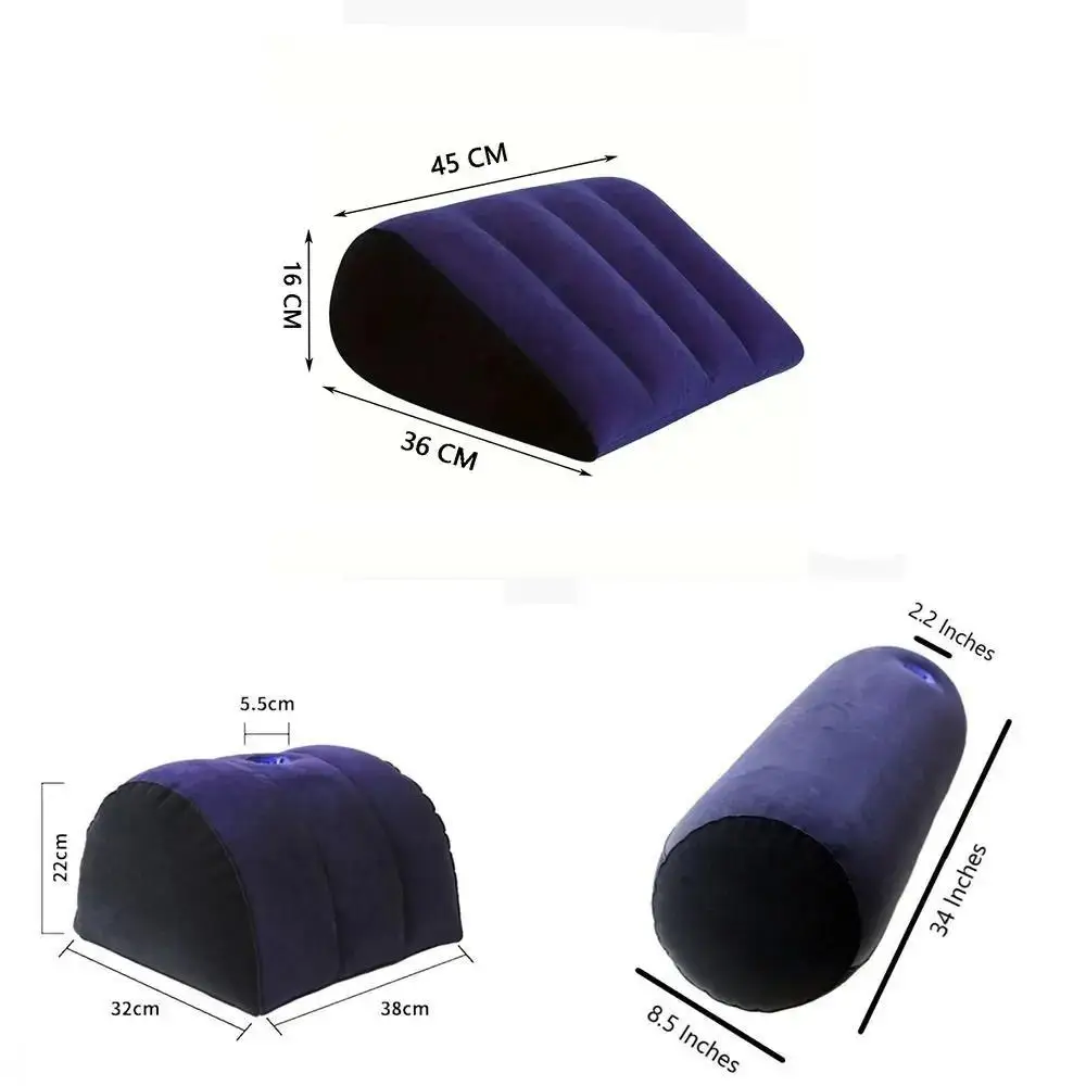 Almohada de cuña inflable multifuncional, almohada de aire Triangular, sofá cama, cojín de juego, posición, almohada de soporte para viaje en casa