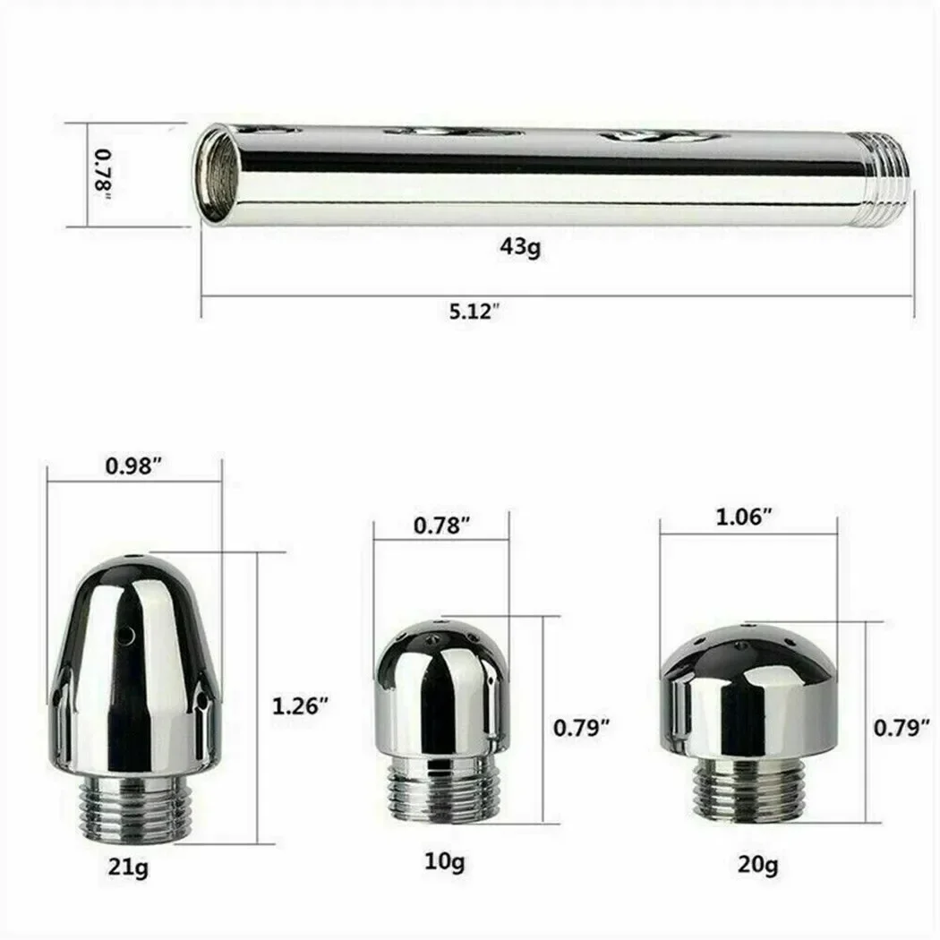 ANAL DOUCHE Enema Shower Professional Grade Aluminum Enema Douche 3 Head Options for Deep Colon and Intestinal Cleaning