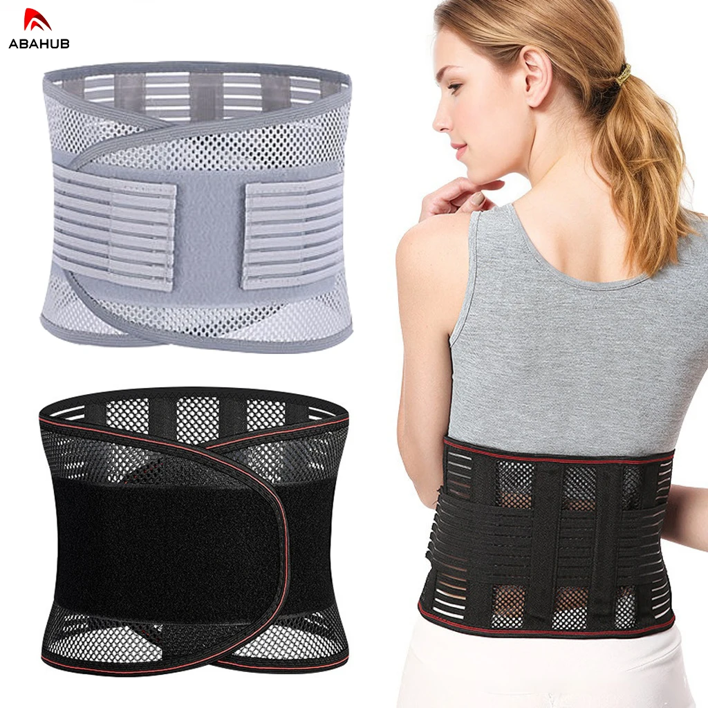 Lightweight and Breathable Waist Support Belt, Unisex Waist Brace, Back Pain Relief, Lumbar Support for Fitness, Exercise, Work, and Prolonged Sitting