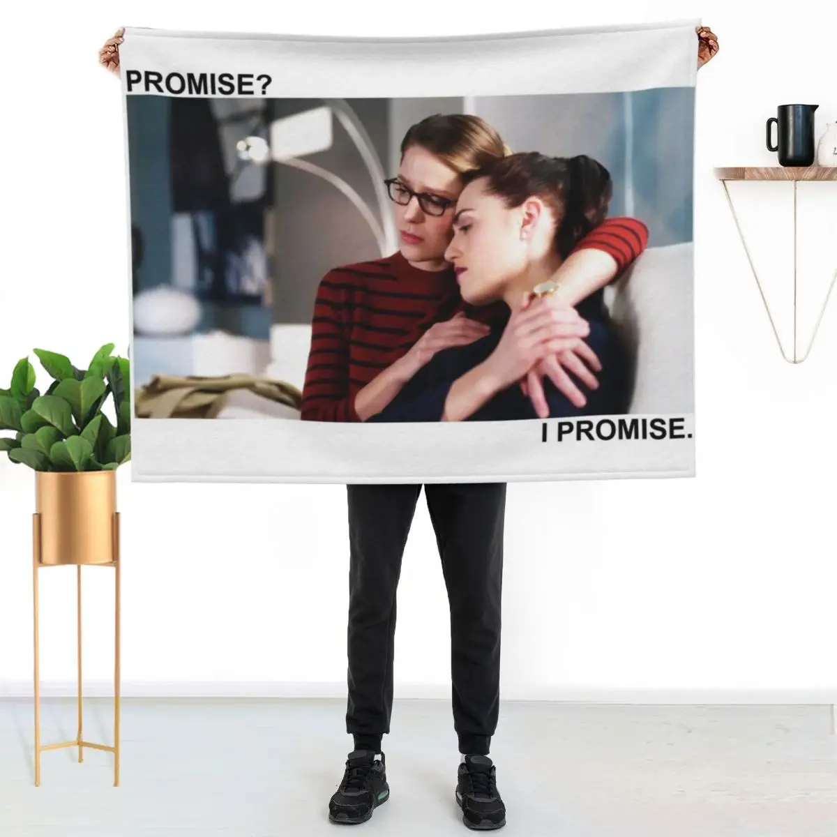 Supercorp Promise IPromise Throw Blanket Furry Moving Polar Shaggy Decorative Sofa For Baby Blankets