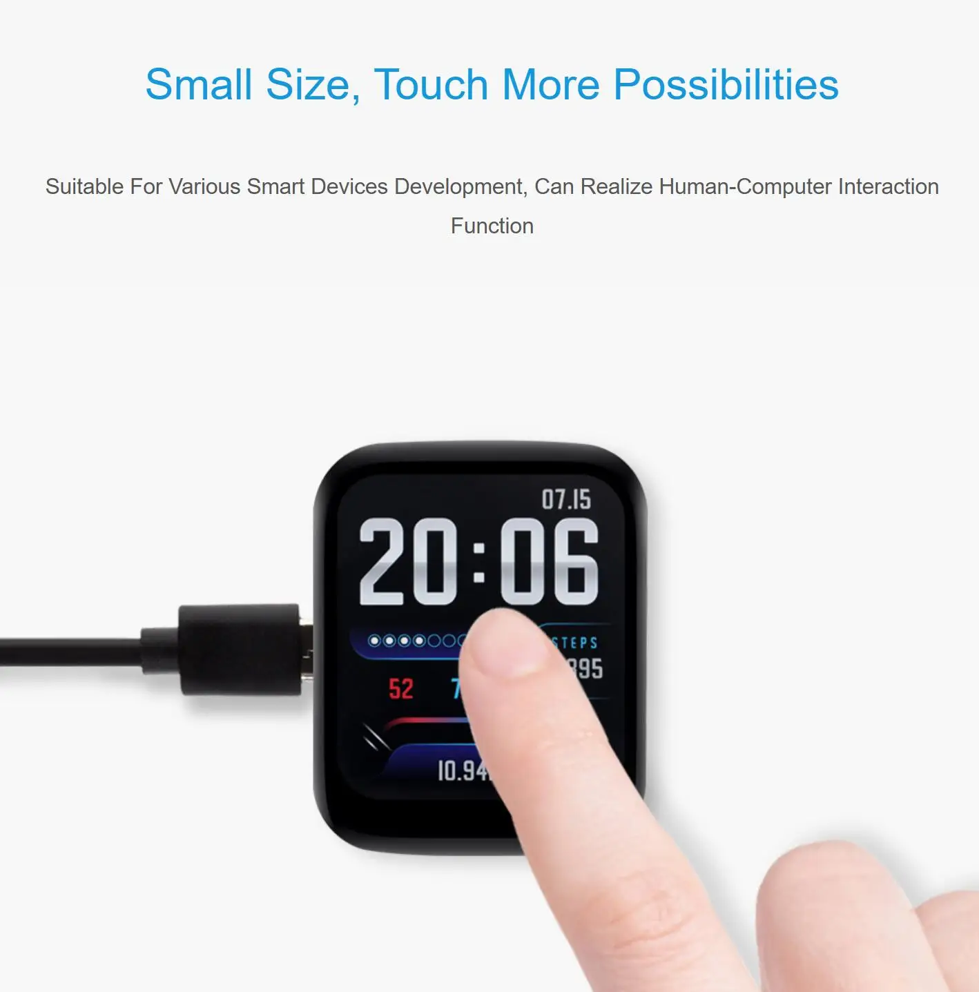 RP2040 Microcontroller Development Board, with 1.69inch Touch LCD, Rounded Corners