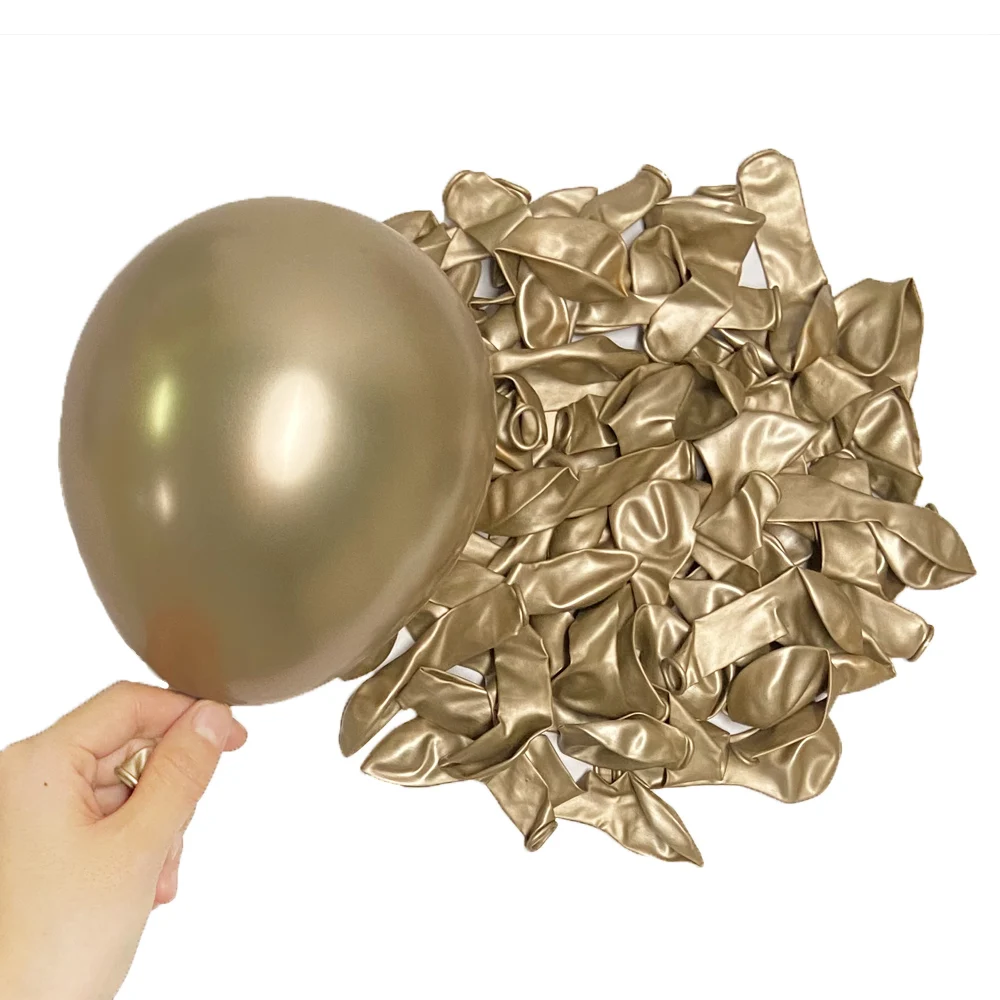 5/10/18 Zoll Metall Geburtstagsballons Metallic Blau Grün Silber Chrom Roségold Ballon Babyparty Hochzeit Weihnachtsdekoration – Detail 5