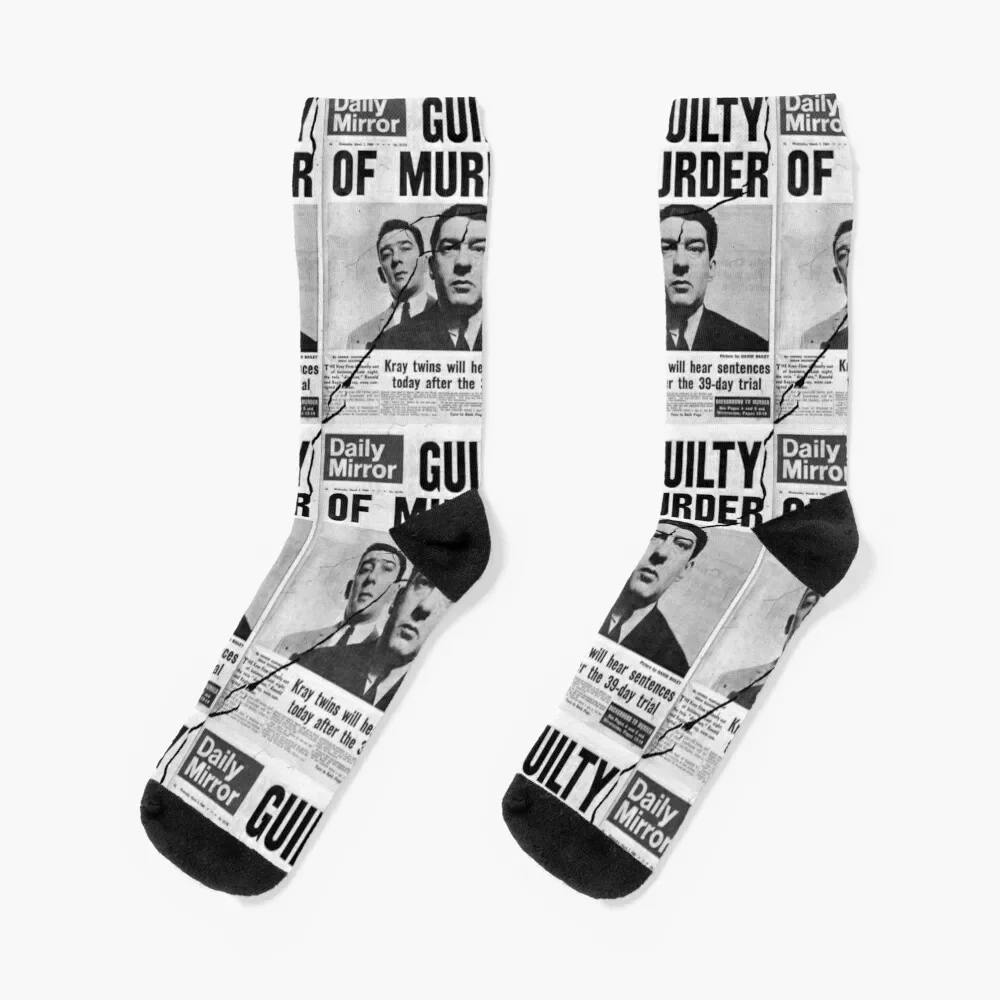 Kray Twins - Famous Gangsters - News Socks anime hiphop Toe sports Socks Women Men's