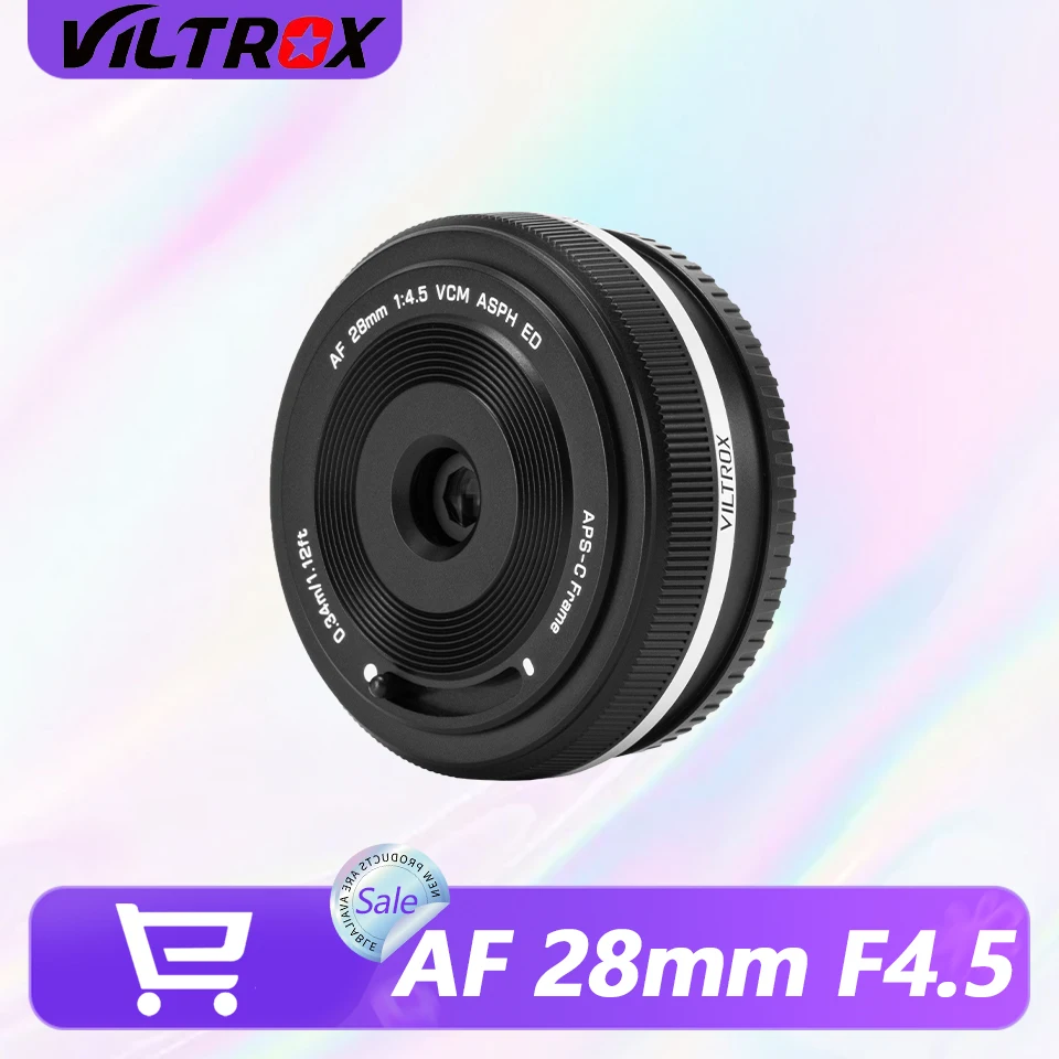 Viltrox AF 28mm F4.5 Chip APS-C Pancake Lens for Street Travel Everyday Carry with Sony E Nikon Z L Mount FujiX