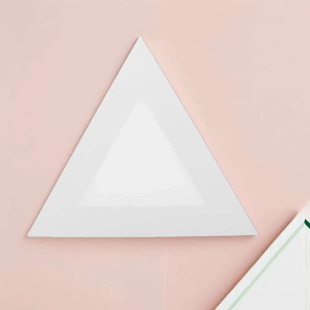

2Pcs Stretched Canvas Triangle Shape Flat Canvas Boards for Artworks Paintings Creative Surface for Oil Acrylic Mixed Media Use