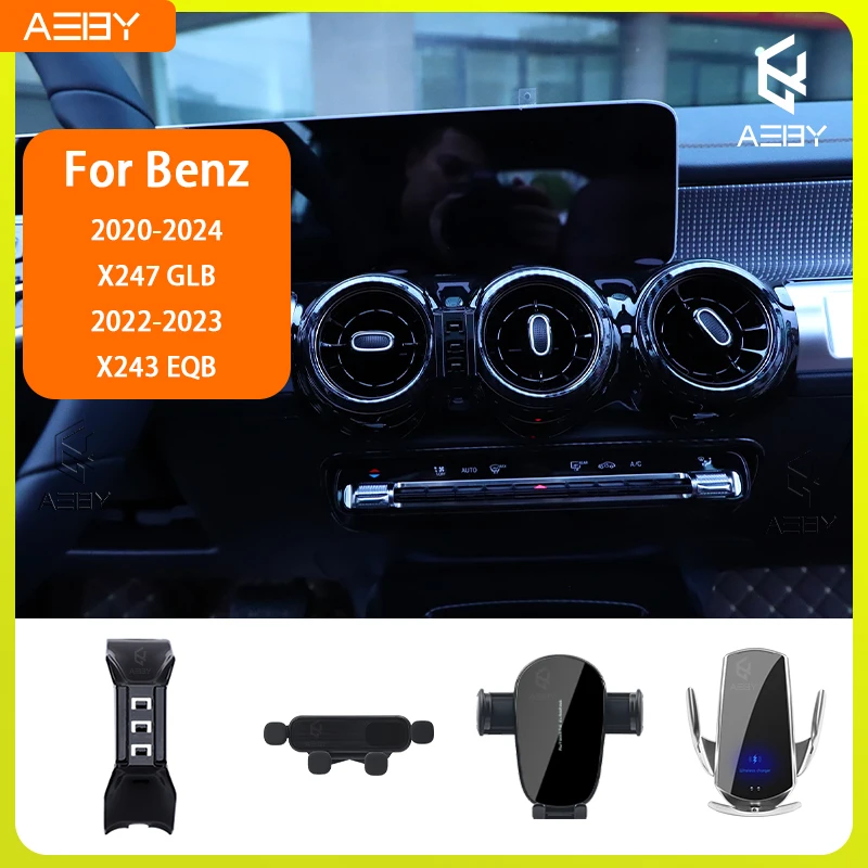 Für Benz GLB X247 2020-2024 EQB X243 2022-2023 Handyhalterung Auto-Mobiltelefon-Halterung Spezielle Fixierte Halterung Basis Kabelloses Ladegerät