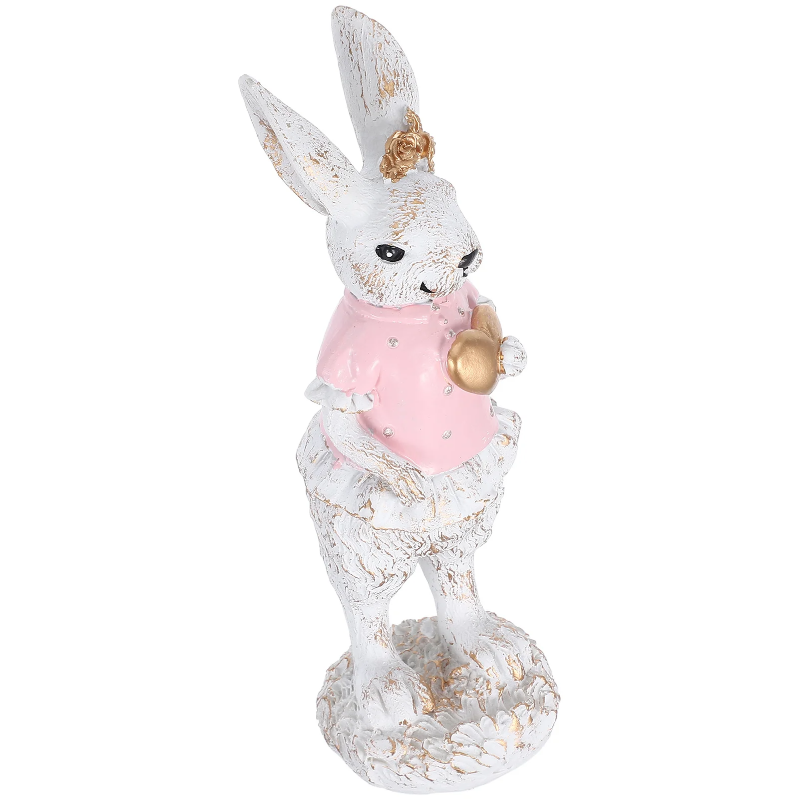 

Easter Resin Bunny Statue Indoor Standing Tabletop Spring Home Garden Decoration Bunny Decor Decoration