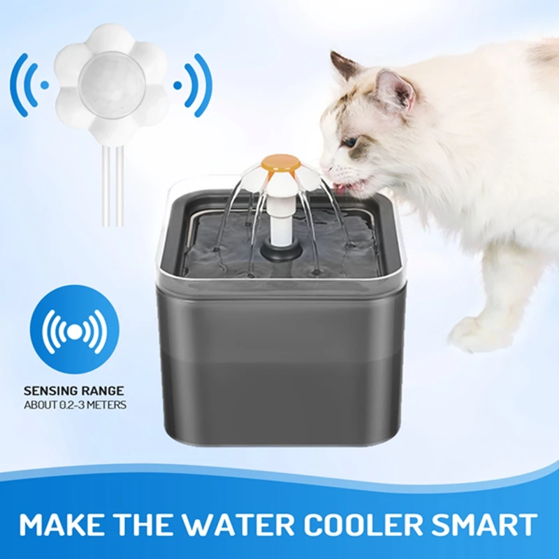 Smart Motion Sensor Cat Dog Water Fountain Dispenser Intelligent Infrared USB Universal Pet Accessories Detector