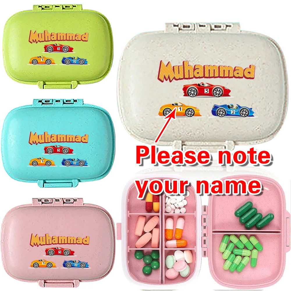 

Индивидуальное имя, коробка для хранения лекарств, аптечки, мини-вологостойкие чехлы для таблеток, портативный дорожный футляр для экстренной аптеки