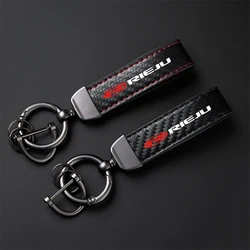 For Rieju Motorcycle High-Grade Carbon Fiber Motorcycle Keychain Holder Keyring Accessories